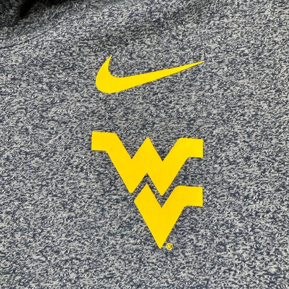Nike West Virginia Mountaineers Hoodie Shirt Mens Large Blue Heather WVU NCAA